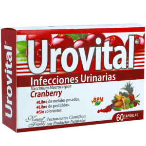 Urovital infecciones urinarias Caja X 60 Cápsulas 