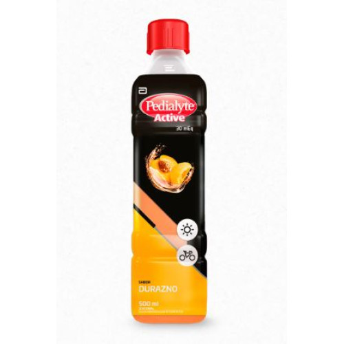 Pedialyte Active 30 mEq Durazno Frasco X 500 Ml 