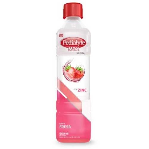 Pedialyte Max 60 Fresa Frasco X 500 Ml 