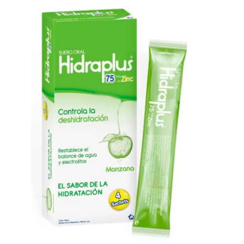 Hidraplus 75 Meq Zinc Manzana X 4 Sachets