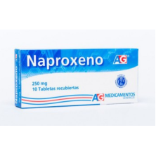 Naproxeno 250 Mg AG Caja X 10 Tabletas 