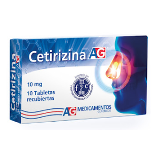 Cetirizina 10Mg Caja X 10 Tabletas