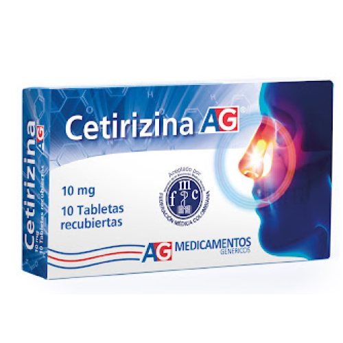 Cetirizina 10Mg Caja X 10 Tabletas