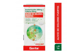 Acetaminofén 500 Mg +  Cafeina 65 Mg Caja X 48 Tabletas