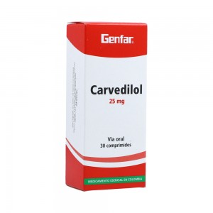 Carvedilol 25 Mg Caja X 30 Tabletas 