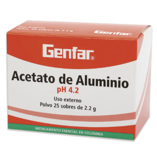 Acetato De Aluminio Caja X 25 Sobres