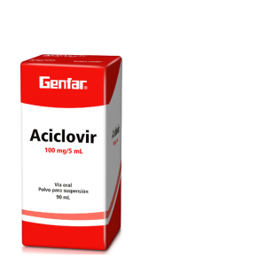Aciclovir polvo para Suspensión 100 Mg/5 Ml Frasco X 90 Ml