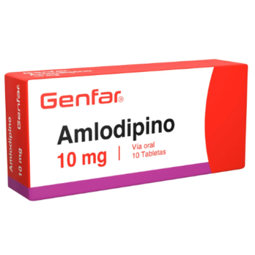 Amlodipino 10 Mg Caja X 10 Tabletas