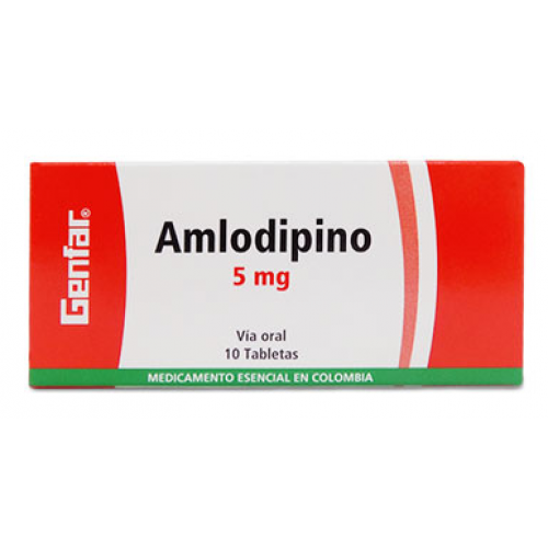 Amlodipino 5 Mg Caja X 10 Tabletas 