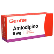 Amlodipino 5 Mg Genfar X 30 Tabletas