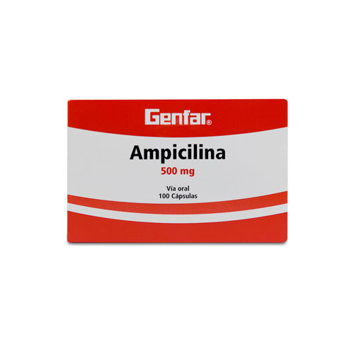 Ampicilina 500 Mg  Caja X 100 Cápsulas 