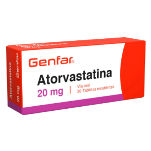 Atorvastatina 20 Mg Caja X 30 Tabletas