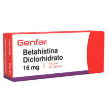 Betahistina 16Mg Genfar Caja X 20 Tabletas