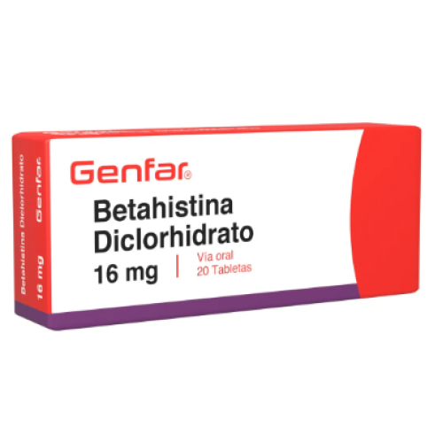 Betahistina diclorhidrato 16Mg Caja X 20 Tabletas