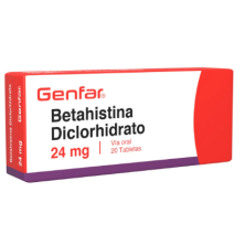 Betahistina 24Mg Genfar Caja X 20 Tabletas
