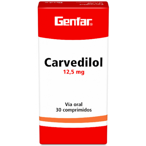 Carvedilol 12,5 Mg Caja X 30 Tabletas 