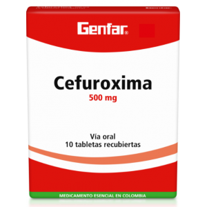 Cefuroxima 500 Mg Caja X 10 Tabletas 