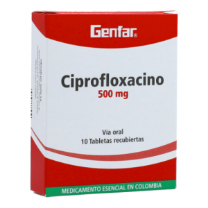 Ciprofloxacino 500 Mg Caja X 10 Tabletas 