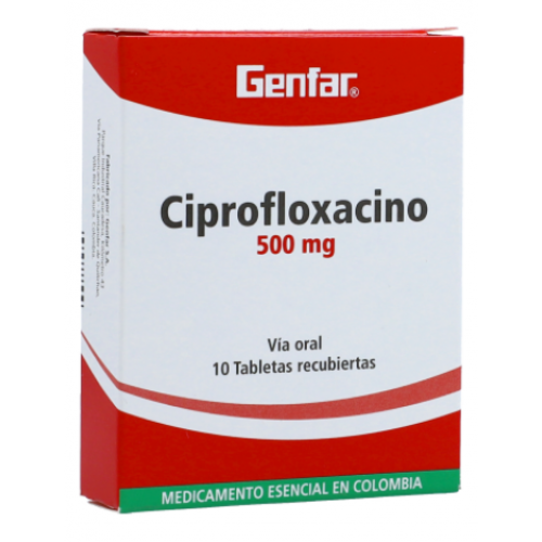 Ciprofloxacino 500 Mg Caja X 10 Tabletas 