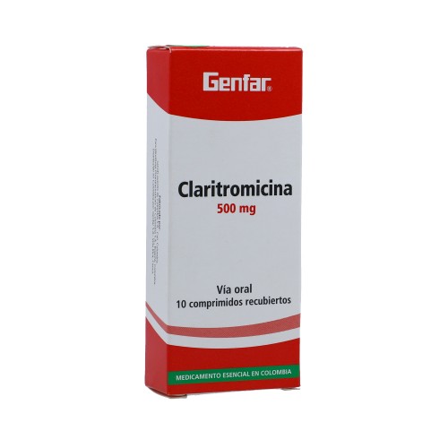 Claritromicina 500 Mg Caja X 10 Tabletas 