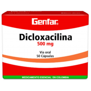Dicloxacilina 500 Mg Caja X 50 Cápsulas 