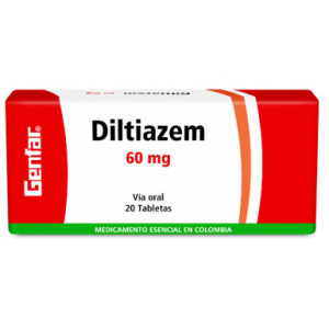 Diltiazem 60 Mg Caja X 20 Tabletas 