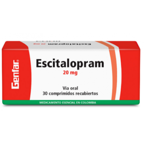Escitalopram 20 Mg Caja X 30 Tabletas 