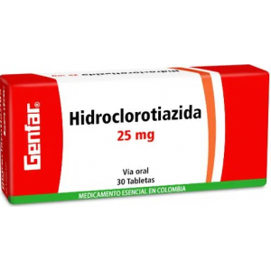 Hidroclorotiazida 25 Mg Caja X 30 Tabletas 