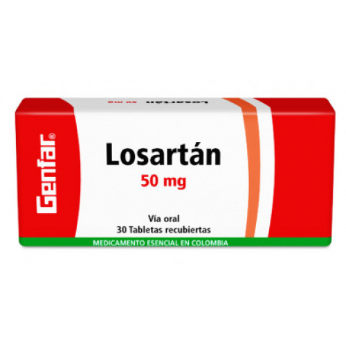 Losartán 50 Mg Caja X 30 Tabletas 