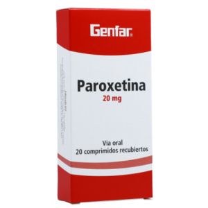 Paroxetina 20 Mg Caja X 20 Tabletas 