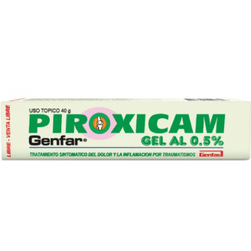 Piroxicam Gel al  0.5% Tubo X 40 Gramos 