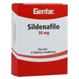 Sildenafilo 50 Mg Caja X 4 Tabletas (VENTA BAJO FORMULA MEDICA)