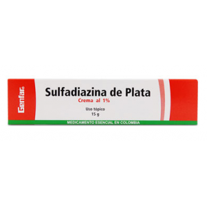 Sulfadiazina de Plata Crema al 1% Tubo X 15 Gramos