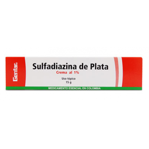 Sulfadiazina de Plata Crema al 1% Tubo X 15 Gramos