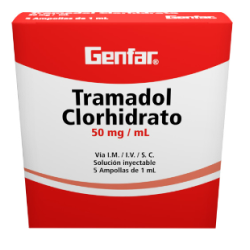 Tramadol 50 Miligramos X 5 Ampollas