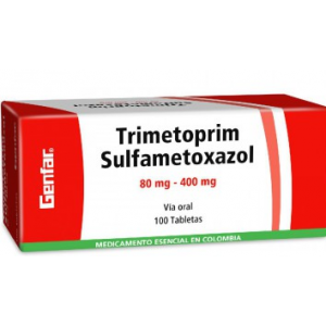 Trimetoprim Sulfametoxazol 400 Mg/8 Mg Caja X 100 Tabletas 