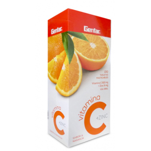 Vitamina C + Zinc Naranja Caja X 100 Tabletas Masticlables 