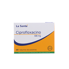 Ciprofloxacino 500 Mg Caja X 10 Tabletas Recubiertas