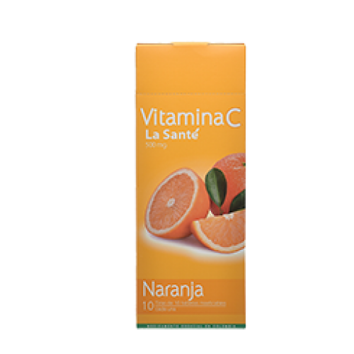 Vitamina C La Santé Naranja Caja X 100 Tabletas Masticables 