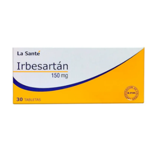 irbesartán 150 mg x 30 tabletas