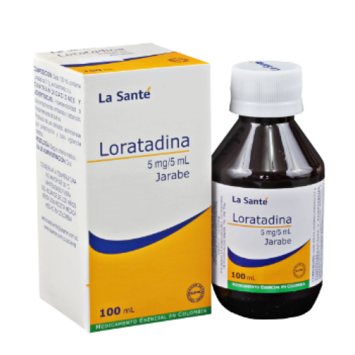 loratadina jarabe 5mg/5ml x 100 ml