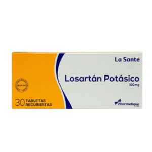 losartán potásico 100mg x 30 tabletas recubiertas