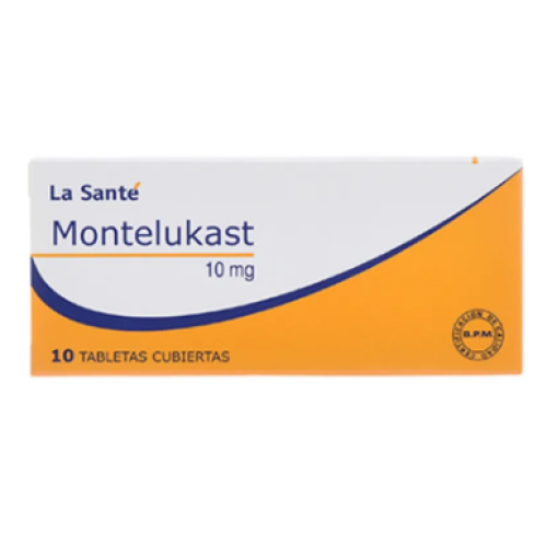 montelukast 10 mg x 10 tabletas