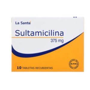 sultamicilina 375 mg x 10 tabletas recubiertas
