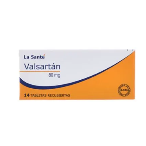 valsartán 80 mg x 14 tabletas
