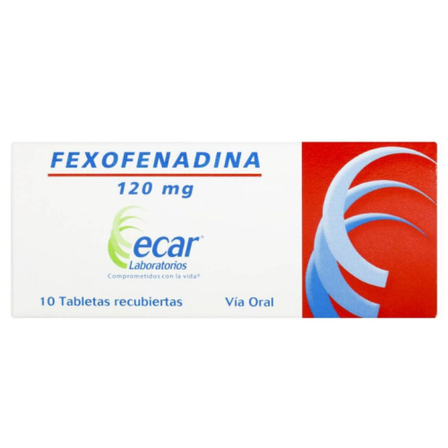fexofenadina 120 mg x 10 tabletas