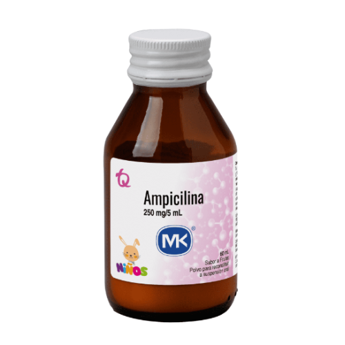 Ampicilina Niños 250 Mg/ 5 Ml  polvo para reconstituir a suspensión oral sabor a frutas Frasco X 60 Ml 