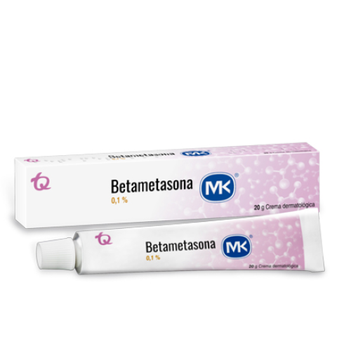 Betametasona Mk 0,1% crema dermatológica Tubo X 20 gramos 