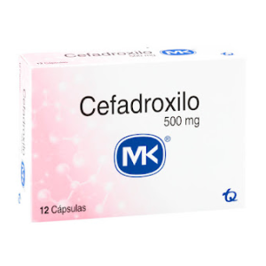 Cefadroxilo MK 500 miligramos X 12 tabletas