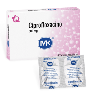 Ciprofloxacino Mk 500 Mg Caja X 10 tabletas